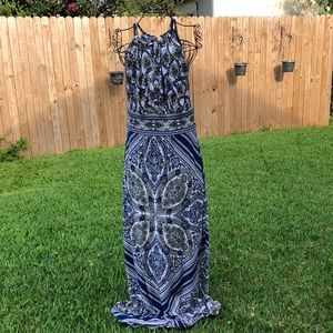 ***Like New*** LONDON TIMES Halter Keyhole Maxi Dress